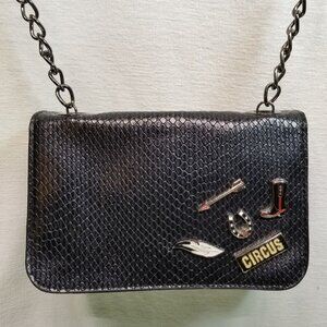 Circus by Sam Edelman Clive Pin Embellished Black Crossbody Bag Handbag Purse